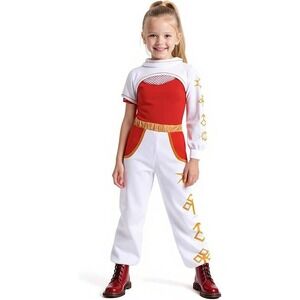 Zombie Girls Costume Character Halloween Top Pants Hooded Coat 3PCS - Size 6/7